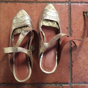 Rachel Comey gold sandals high heels